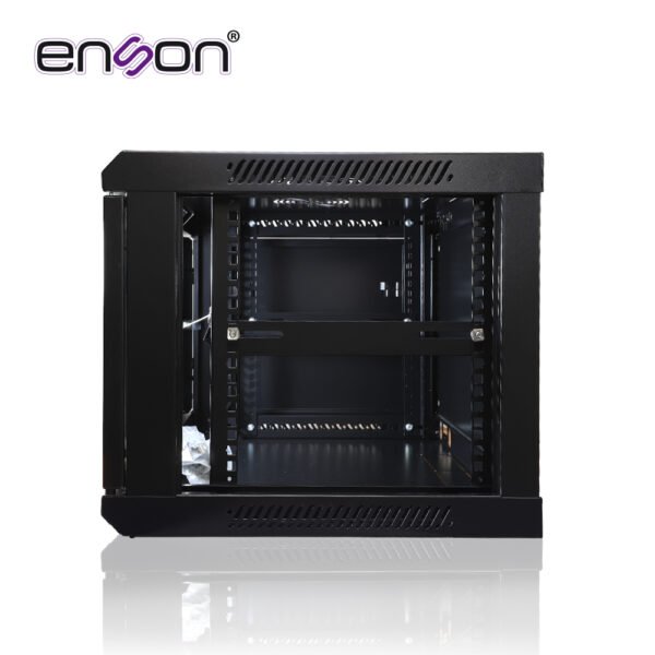 GABINETE DE PARED ENSON ENS-RKGB6U 6UR PUERTA FRONTAL DE CRISTAL TEMPLADO CON CERRADURA DE SEGURIDAD RANURAS DE VENTILACION EN LA PARTE SUPERIOR PARA 2 VENTILADORES DE 11 CM ENSAMBLADO - Image 3