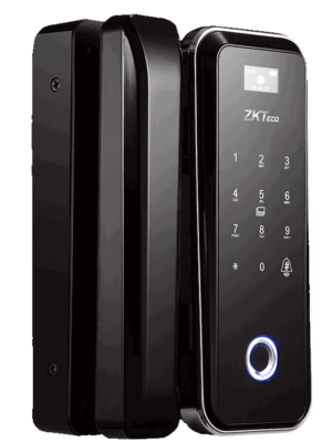 Cerradura Biométrica para Puertas de Vidrio, Compatible con Anchos de Puerta de 10 a 12 mm, Capacidad para 100 Usuarios, Control Remoto Incluido, Compatible con Tarjetas Mifare 13.56 MHz